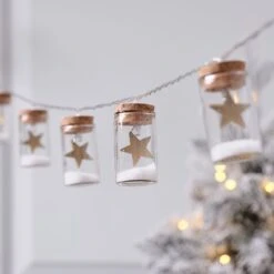 Guirlande Lumineuse à 10 LED Mini Flacons En Verre Avec Étoiles Dorées 11 Guirlande Lumineuse à 10 LED Mini Flacons En Verre Avec Étoiles Dorées -Éclairage Domestique LL25016 guirlande lumineuse a 10 led mini flacons en verre avec etoiles dorees 4