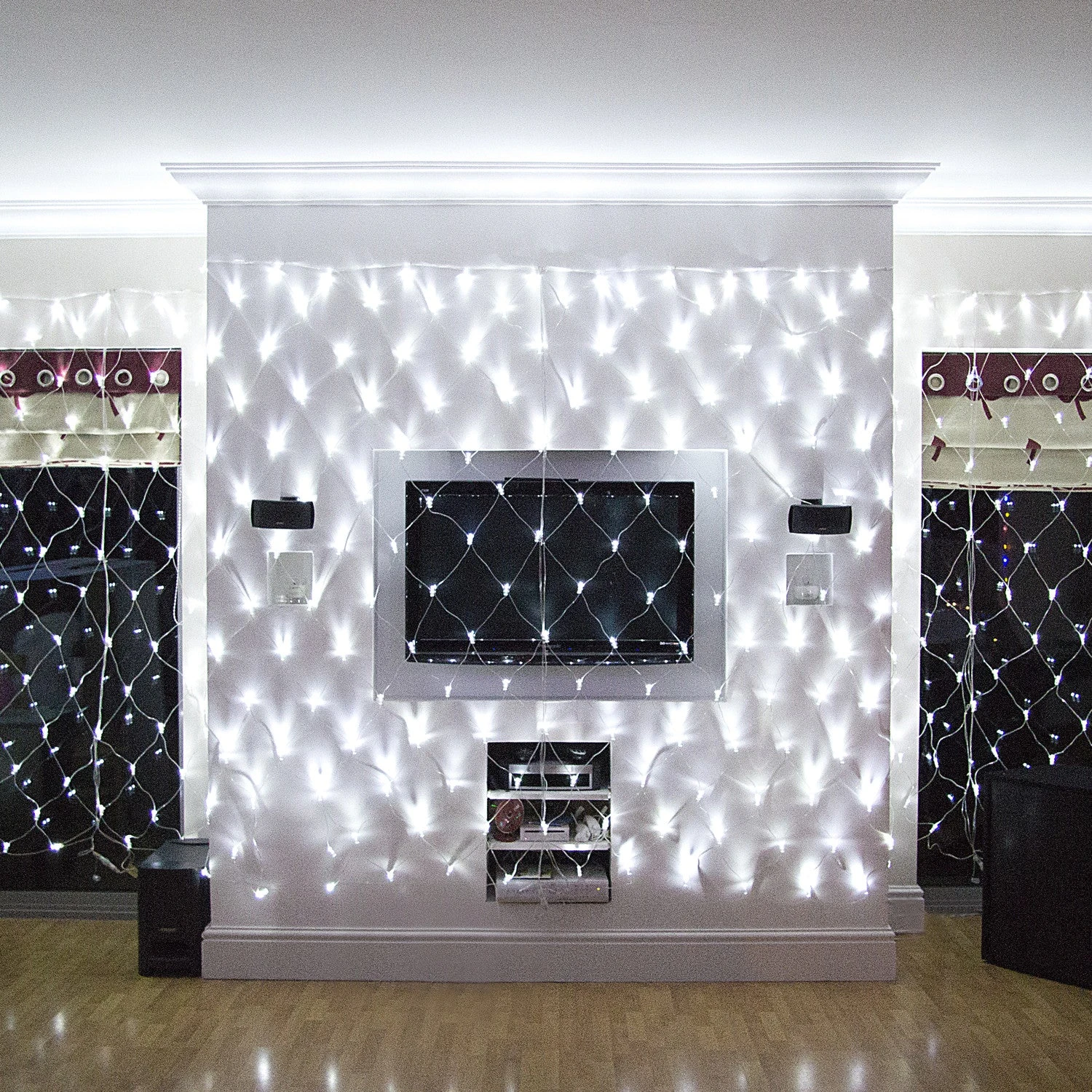 Filet Lumineux Core Connect 2m X 2m 140 LED Blanche Câble Transparent Raccordable 2 Filet Lumineux Core Connect 2m X 2m 140 LED Blanche Câble Transparent Raccordable – Image 2