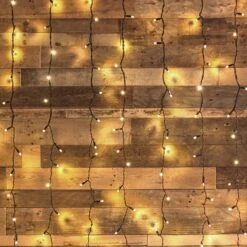 Rideau Lumineux Core Connect 2m X 2m 192 LED Blanc Chaud Câble Noir Raccordable