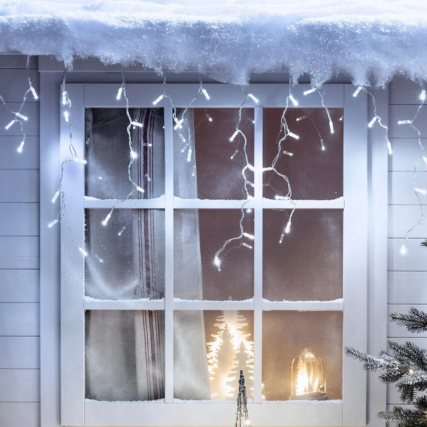 Guirlande Stalactite Core Connect 30m 960 LED Blanche Câble Transparent Raccordable 1 Guirlande Stalactite Core Connect 30m 960 LED Blanche Câble Transparent Raccordable