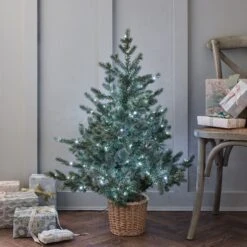 Sapin De Noël De 90 Cm à LED Bicolores Dans Un Pot En Rotin 11 Sapin De Noël De 90 Cm à LED Bicolores Dans Un Pot En Rotin -Éclairage Domestique PL24017 sapin de noel de 90 cm a led bicolores dans un pot en rotin 4