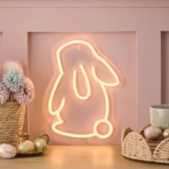 Lampe Néon Murale En Forme De Lapin