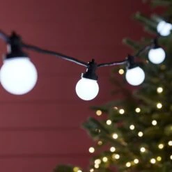 Guirlande Guinguette Pro Connect15m 30 LED Blanche Câble Noir Raccordable