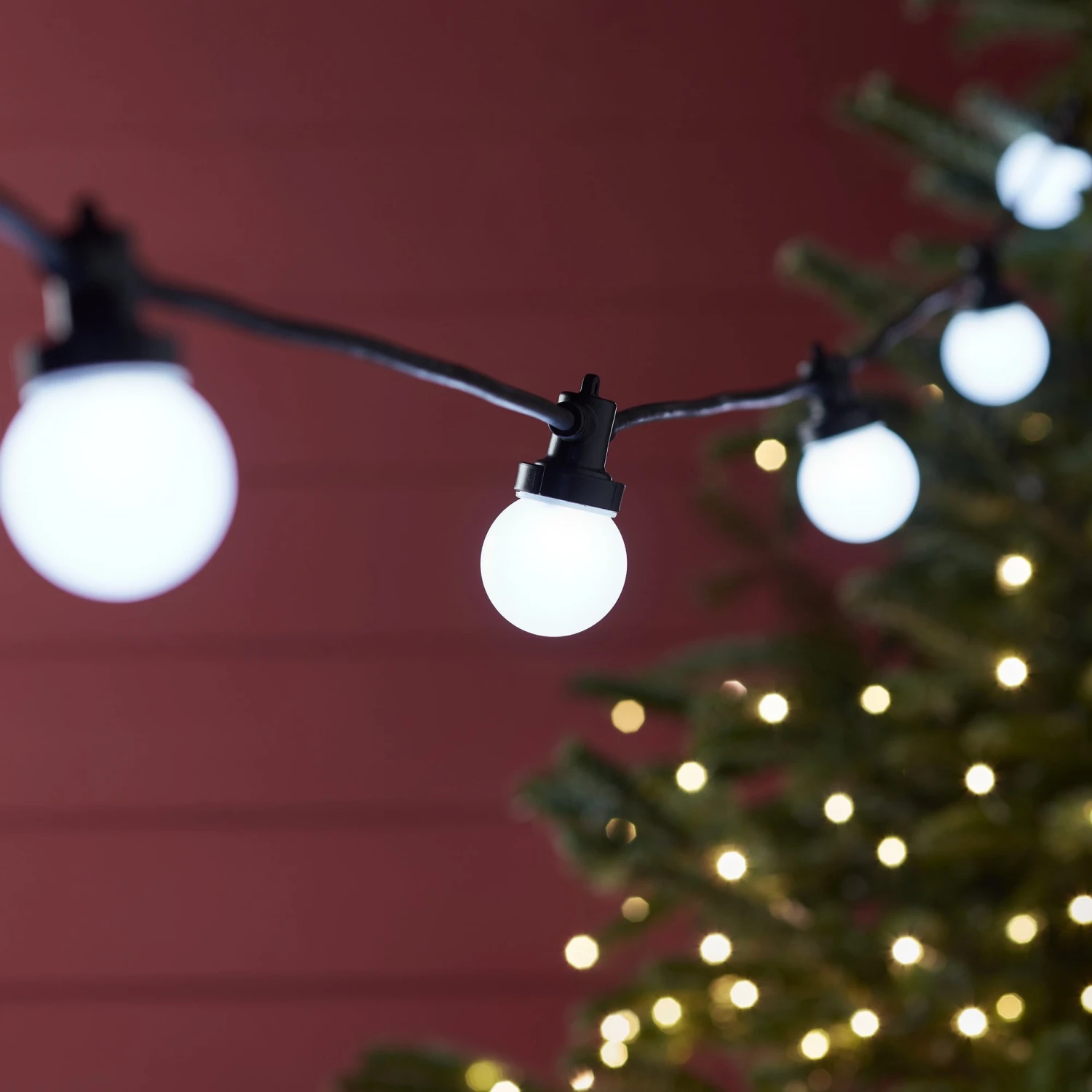 Guirlande Guinguette Pro Connect15m 30 LED Blanche Câble Noir Raccordable 1 Guirlande Guinguette Pro Connect15m 30 LED Blanche Câble Noir Raccordable