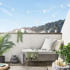 Guirlande Guinguette Pro Connect 10m 20 LED Blanc Chaud Câble Blanc Raccordable Ampoules Transparentes -Éclairage Domestique PR10 2YWWC Guirlande guinguette pro connect blanc chaud cable blanc sur balcon avec fontaine et bougies 9371a6f8 94be 443e 87e4 4fa3defcbe22