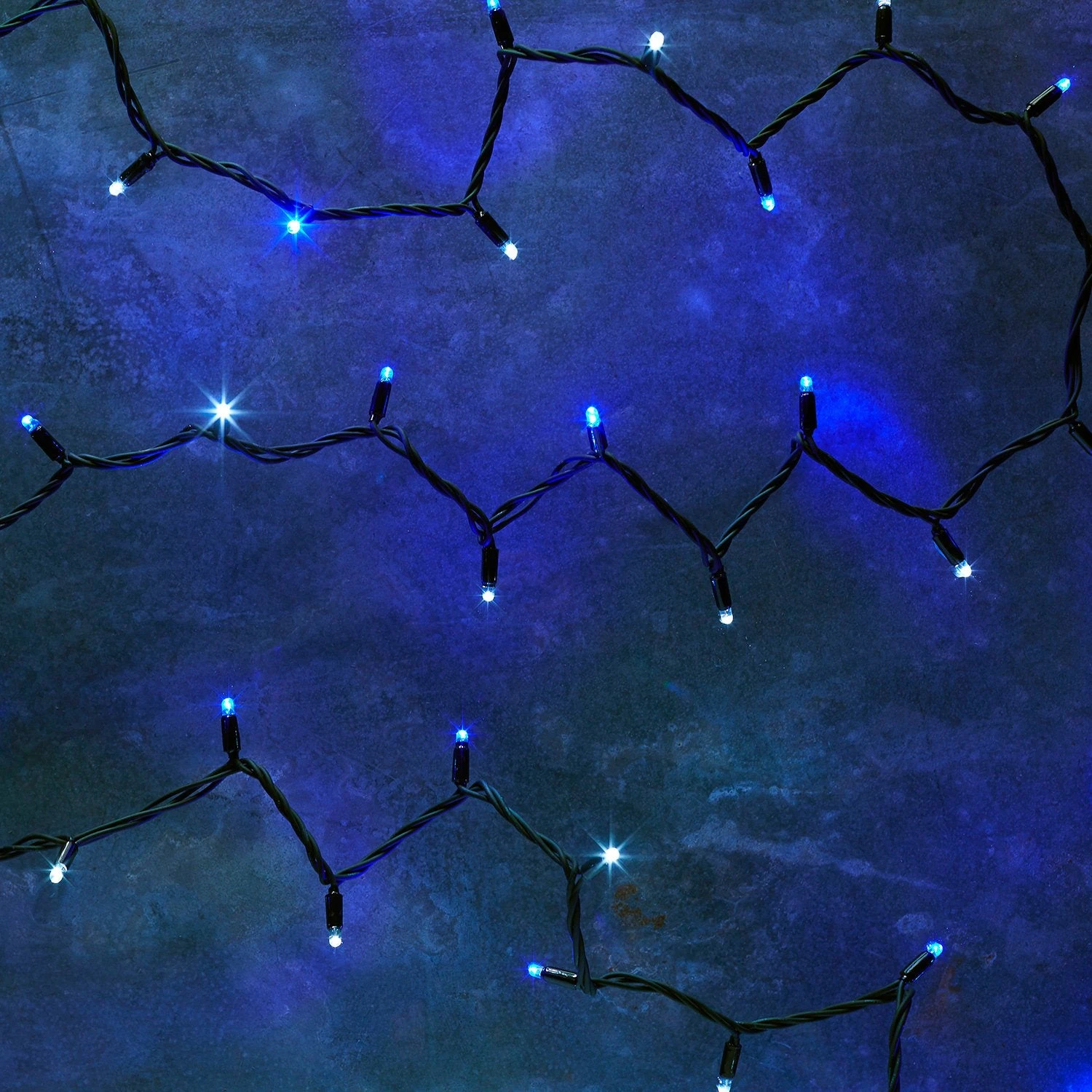 Guirlande Lumineuse Pro Connect 5m 50 LED Bleue Et Blanche Câble Noir Raccordable 4 Guirlande Lumineuse Pro Connect 5m 50 LED Bleue Et Blanche Câble Noir Raccordable – Image 4