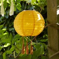 Lampion Solaire Lucena Jaune De 20 Cm