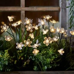 5 Balises Solaires Papillons, Abeilles Et Fleurs