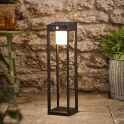 Grande Lanterne Solaire Milan, Noire Classique De 50 Cm