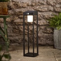 Grande Lanterne Solaire Milan, Noire Classique De 50 Cm -Éclairage Domestique SL24005 Grande Lanterne Solaire Noire Classique de 50 cm Rechargeable par USB 6