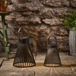 Lanterne Solaire Naples Noire à Lattes De 18 Cm 5 Lanterne Solaire Naples Noire à Lattes De 18 Cm -Éclairage Domestique SL24011 Lanterne Solaire Noire a Lattes de 18 cm 2