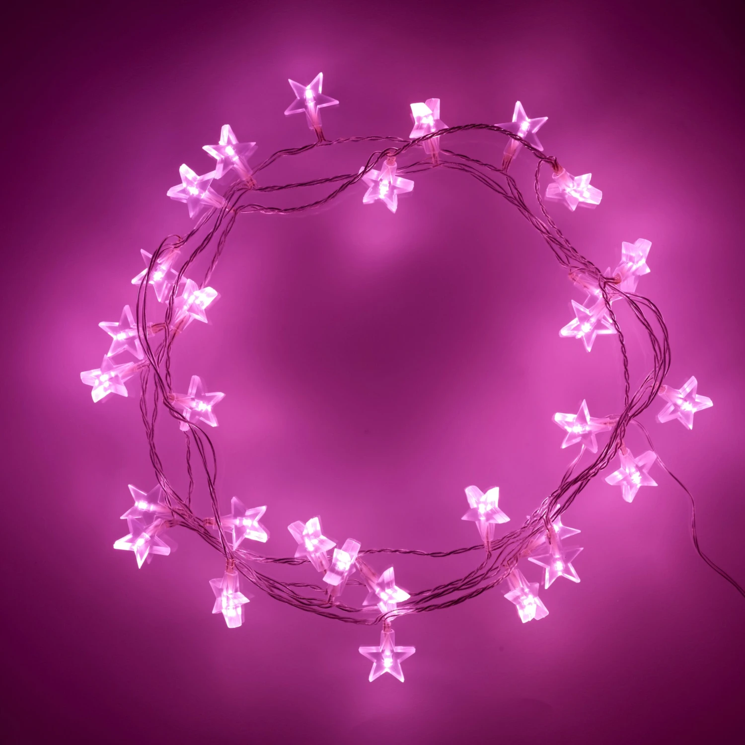 Guirlande Lumineuse D'Étoiles Avec 30 LED Rose Pour Intérieur 1 Guirlande Lumineuse D'Étoiles Avec 30 LED Rose Pour Intérieur
