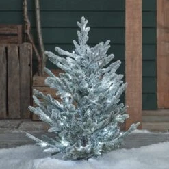 Sapin De Noël De 91cm Sur Piquet Et à LED Bicolore, Effet Givré 6 Sapin De Noël De 91cm Sur Piquet Et à LED Bicolore, Effet Givré -Éclairage Domestique TR23001 sapin de noel de 91cm sur piquet et a LED bicolore blanc 4