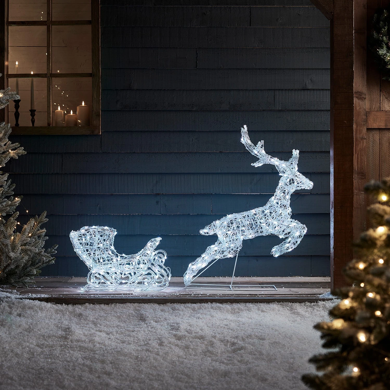 Renne Lumineux Connecté à 250 LED Twinkly Avec Traîneau 2 Renne Lumineux Connecté à 250 LED Twinkly Avec Traîneau – Image 2