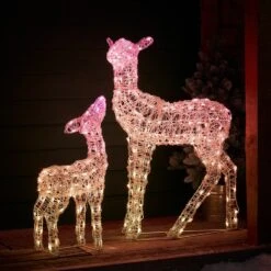 Duo Biche Et Faon De Noël Lumineux Connectés Twinkly -Éclairage Domestique TWXX2304EU biche et faon de noel lumineux connecte twinkly 3