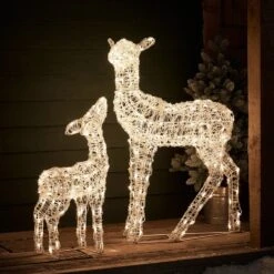 Duo Biche Et Faon De Noël Lumineux Connectés Twinkly -Éclairage Domestique TWXX2304EU biche et faon de noel lumineux connecte twinkly 7
