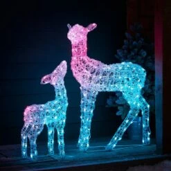Duo Biche Et Faon De Noël Lumineux Connectés Twinkly -Éclairage Domestique TWXX2304EU biche et faon de noel lumineux connecte twinkly 8