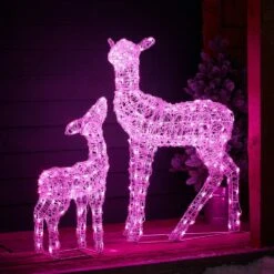 Duo Biche Et Faon De Noël Lumineux Connectés Twinkly -Éclairage Domestique TWXX2304EU biche et faon de noel lumineux connecte twinkly 9