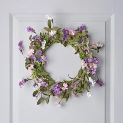 Couronne De Fleurs Printanières De 45 Cm