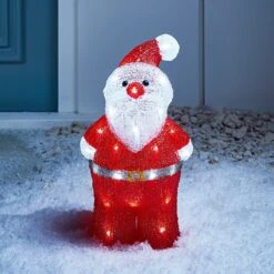 Père Noël Lumineux LED De Noël Acrylique