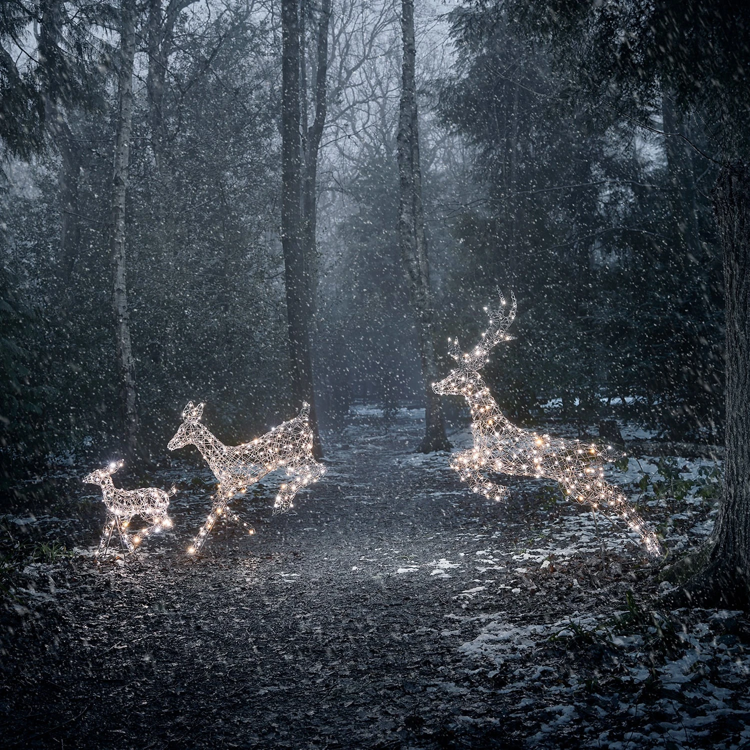 Trio De Rennes De Noël Harlow En Rotin à LED Bicolore 7 Trio De Rennes De Noël Harlow En Rotin à LED Bicolore – Image 7