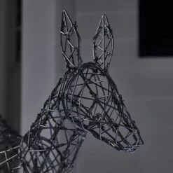 Duo De Rennes De Noël Harlow En Rotin Biche Et Faon 300 LED Bicolore -Éclairage Domestique XX2103 8 duo de rennes de noel harlow en rotin biche et faon 300 led bicolore