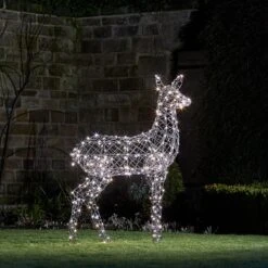 Biche De Noël Harlow à LED Bicolore En Rotin