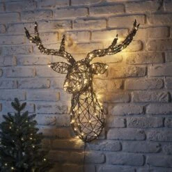 Tête De Cerf Lumineuse Harlow En Rotin 24v 9 Tête De Cerf Lumineuse Harlow En Rotin 24v -Éclairage Domestique XX2207 tete de cerf lumineuse harlow en rotinblanc chaud