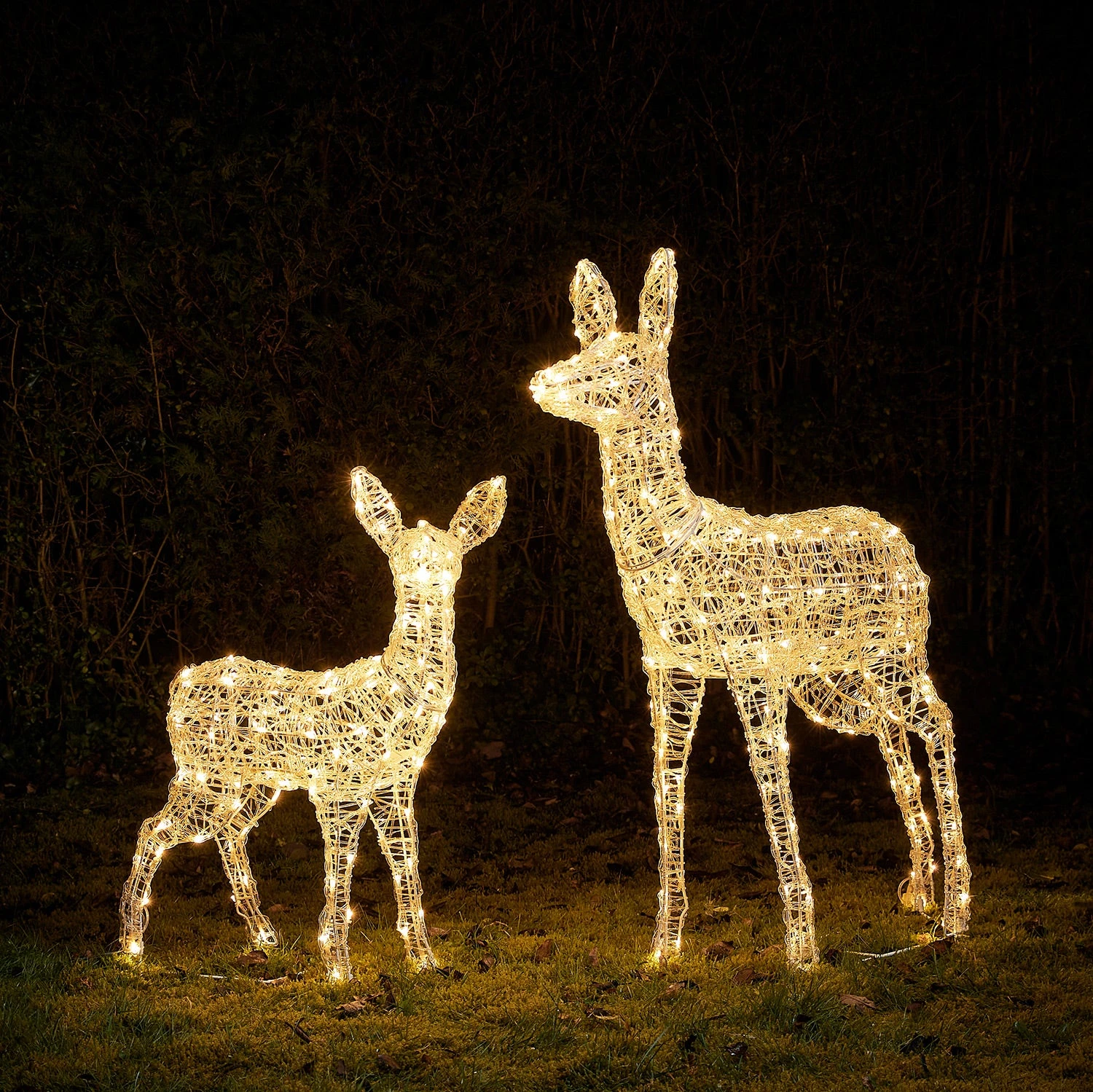 Biche Et Faon Lumineux En Acrylique Swinsty à LED Bicolore 5 Biche Et Faon Lumineux En Acrylique Swinsty à LED Bicolore – Image 5