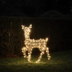 Biche Lumineuse En Rotin Studley De 88 Cm à LED Bicolore -Éclairage Domestique XX25006 biche lumineuse studley a led bicolore 6 1