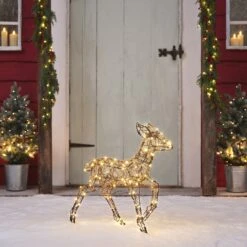 Faon Lumineux En Rotin Studley à LED Bicolore