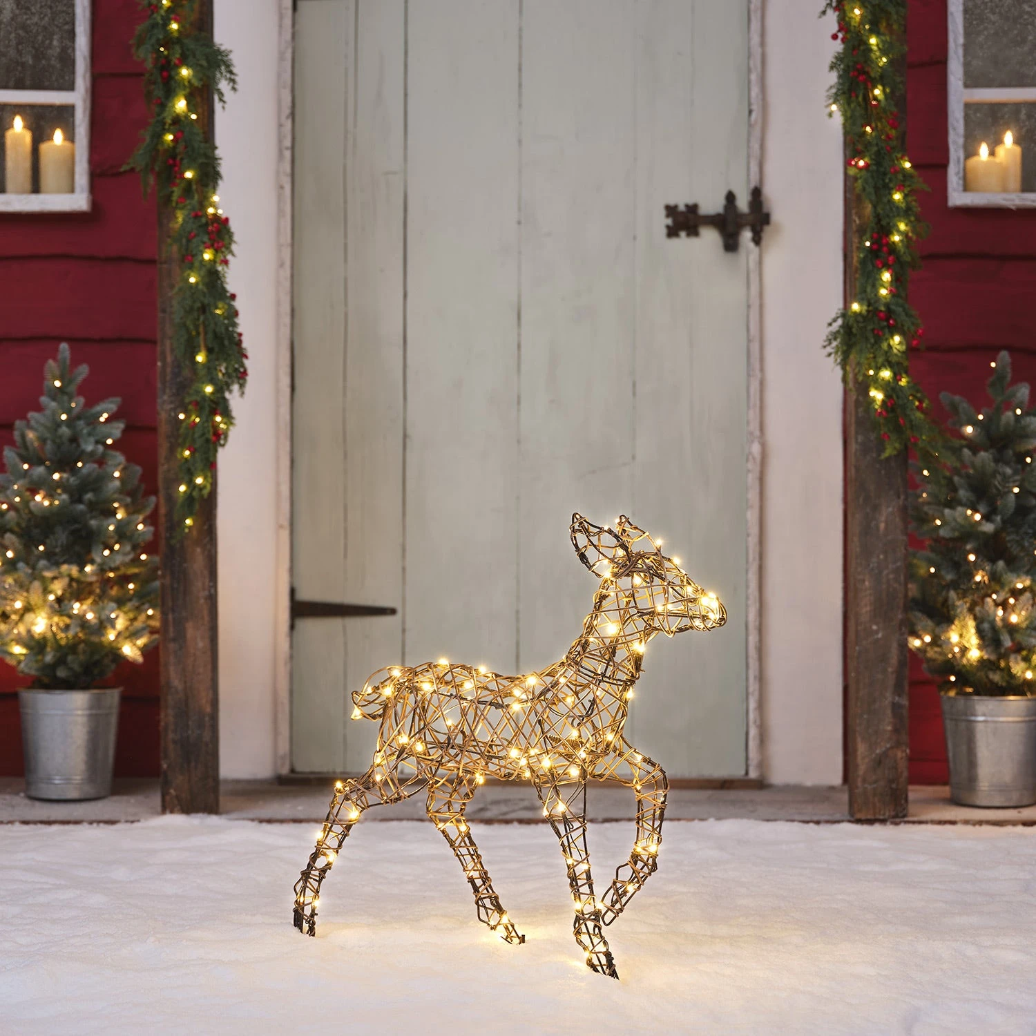 Faon Lumineux En Rotin Studley à LED Bicolore 1 Faon Lumineux En Rotin Studley à LED Bicolore