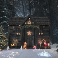 Cygne Et Cygneau Lumineux En Acrylique 7 Cygne Et Cygneau Lumineux En Acrylique -Éclairage Domestique cabine dans la foret illume de deco lumineuses de noel