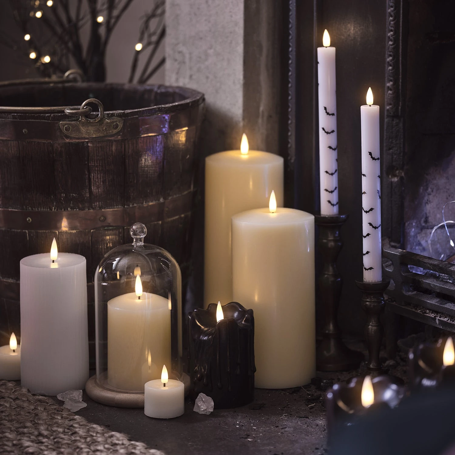 Lot De 4 Chandelles TruGlow® à Motif Chauve-souris 4 Lot De 4 Chandelles TruGlow® à Motif Chauve-souris – Image 4