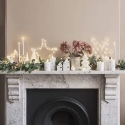 3 Bougies Piliers TruGlow® à Motifs Sapins De Noël Et Télécommande -Éclairage Domestique deco de manteau de cheminee de noel