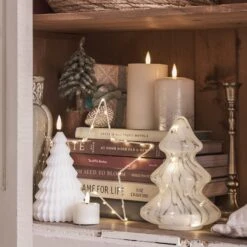 Sapin De Noël Lumineux En Verre 7 Sapin De Noël Lumineux En Verre -Éclairage Domestique deco lumineuse d etagere pour noel