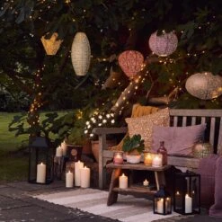 Lampion Solaire Tyvek Rose -Éclairage Domestique decoration ete lampions tyvek 4aeffcea 408a 4a9a 8a2b a4852b141754