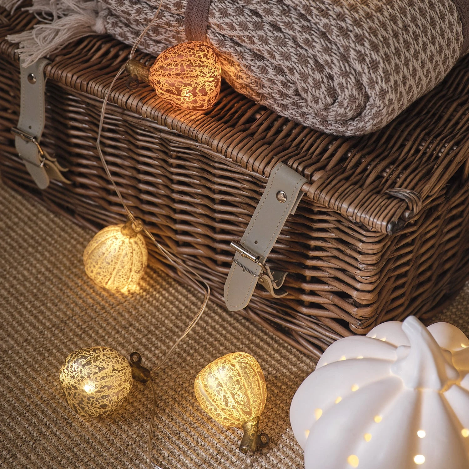 Guirlande Lumineuse à 8 Citrouilles En Verre 3 Guirlande Lumineuse à 8 Citrouilles En Verre – Image 3