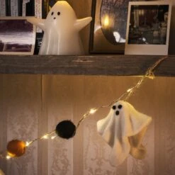 Guirlande Lumineuse D’Halloween En Feutre Avec 20 Micro LED 11 Guirlande Lumineuse D’Halloween En Feutre Avec 20 Micro LED -Éclairage Domestique guirlande lumineuse a fantome en deco d etagere