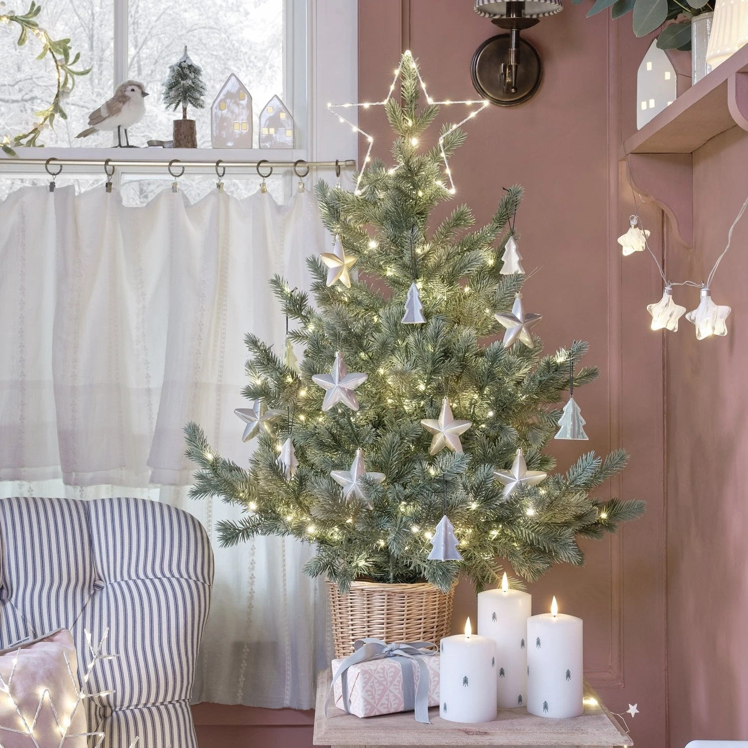 Lot De 3 Sapins Décoratifs En Céramique à Suspendre 2 Lot De 3 Sapins Décoratifs En Céramique à Suspendre – Image 2