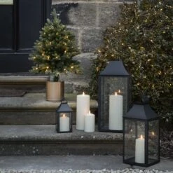 Sapin De Noël Extérieur Pré-éclairé De 75 Cm En Pot Doré -Éclairage Domestique sapin lumineux en tant que deco de noel exterieure